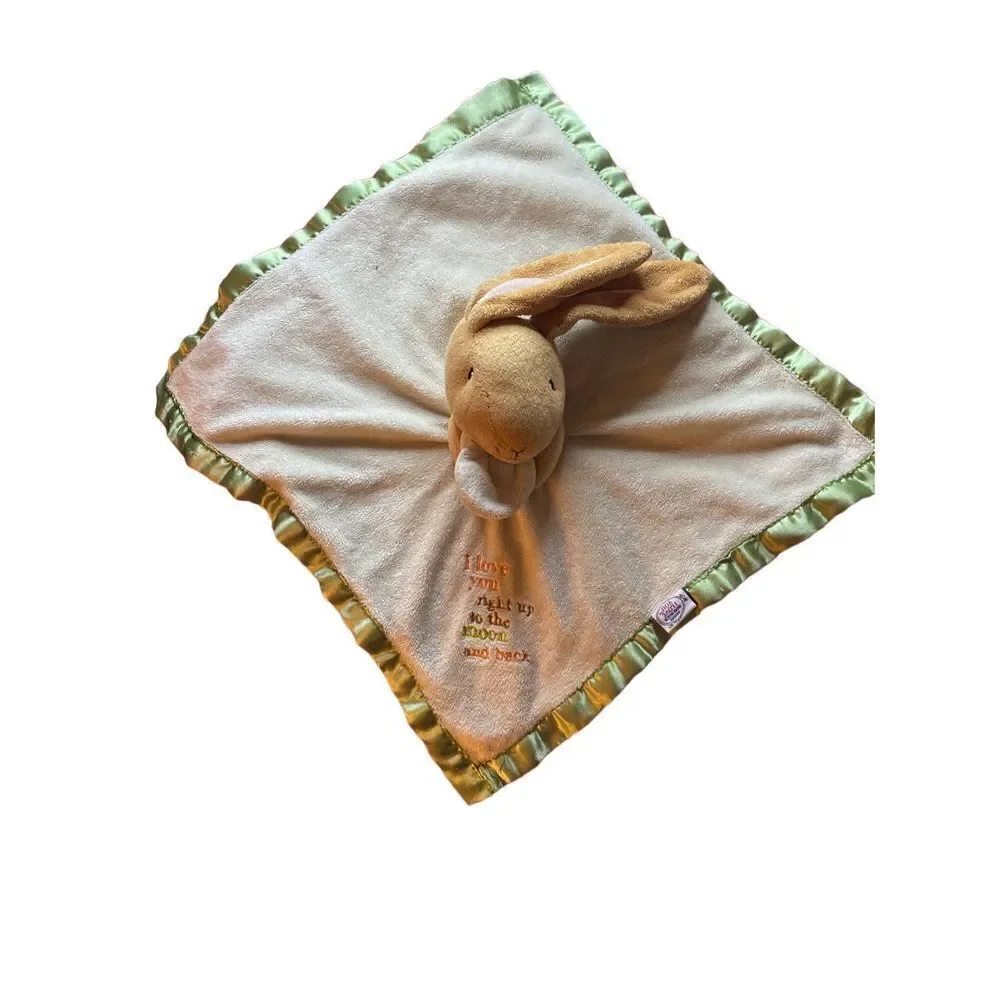 Guess how much I love you brown bunny fleece lovey, blanket 10 x I0